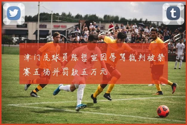 津门虎球员陈哲宣因辱骂裁判被禁赛五场并罚款五万元